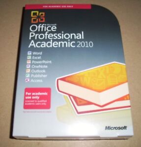 Microsoft Office Professional Pro 2010 Academic NEW sealed T6D-00123 Full VER