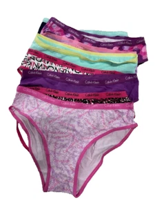 Calvin Klein Girls Graphic UNDERWEAR Panty 8 pack (Assorted Print/Solid,M)NWOT - Picture 1 of 2