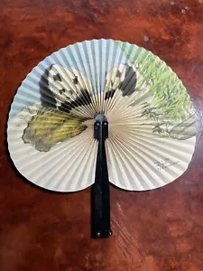 VINTAGE Chinese Round 10" Paper Handheld Fan PANDAS - Picture 1 of 4