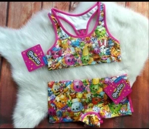 Girl's New Shopkins Bra & Boyshort Set. Size Large (10/12) NWT - Picture 1 of 5