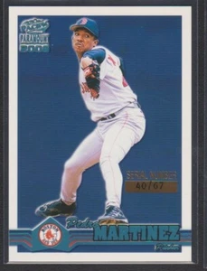 2000 PACIFIC PARAMOUNT PLATINUM BLUE #37 PEDRO MARTINEZ BOSTON RED SOX SP #13/67 - Picture 1 of 1
