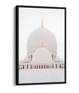 GROSSE MOSCHEE ABU DHABI - FLOAT-EFFEKT LEINWAND KUNSTDRUCK - FOTOGRAFIE - Bild 1 von 12