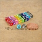 NEW 5mm Deluxe Rounded Edge D6 36 Transparent MINI RPG Game Dice Set - 9 Colors