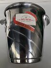 MUMM  CHAMPAGNE COOLER BUCKET TRADEMARK RED AND SILVER ALUMINIUM  METAL USED