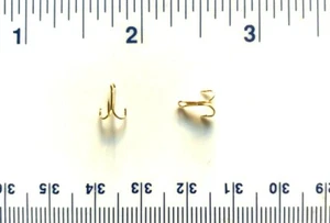 50 GT Top Quality 3X Strength Gold Treble Fish Hooks Size 20 - Picture 1 of 1
