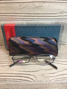 Foster Grant Reading Glasses +1.00 Compact Reader With Designer Case - Picture 1 of 7