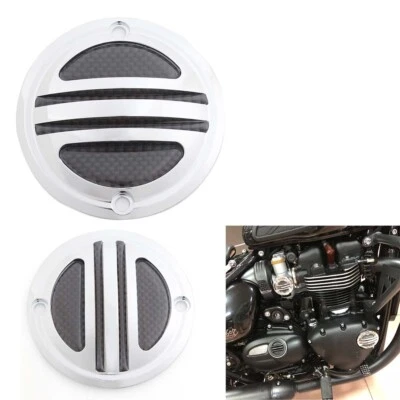 Kit de cubierta de inspección ACG puntos de embrague de motor de carbono para Triumph Bonneville T120 Foto 1 de 4