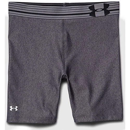 * Pantalón corto Under Armour HeatGear Alpha Mid para mujer, negro carbono-plateado, TALLA XS Foto 1 de 1