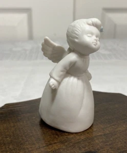 Napcoware Bisque Porcelain Kissing Angel Vintage 70’s Japan Mint Pink/Blue Flora - Picture 1 of 9