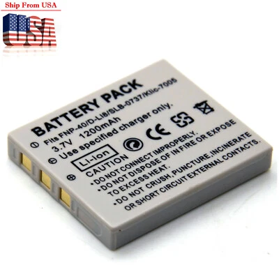 Battery For Benq DC X600 DLI-102 Kodak EasyShare C763 KLIC-7005 Camera USA - Image 1 of 4