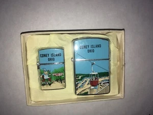Extremely RARE 1954 & 1964 “Land Of Oz/Sky Ride”Coney Island Cincinnati Lighters - Picture 1 of 5
