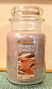 WOODLAND WEEK MEMORIES 22 OZ Original Tarro Grande Velas YANKEE CANDLE GRIS - Imagen 1 de 2