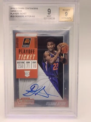 2018-19 Panini Contenders Variation Playoff Ticket#102 DeAndre Ayton/35 (AU, RC) - Image 1 of 2