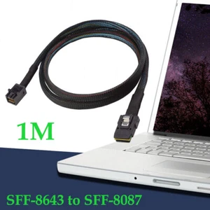 SFF-8643 to SFF-8087 Mini-SAS HD to MiniSAS Cable RAID HBA to Backplane Expander - Afbeelding 1 van 12