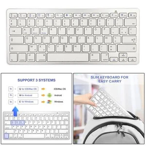 78 Keys Slim German Keyboard Desktop PC Laptop TV - Picture 1 of 12