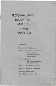 MANUAL DE PROGRAMA Y EDUCACIÓN 5720 1959-60 ZOA ORGANIZACIÓN SIONISTA DE AMÉRICA - Imagen 1 de 3