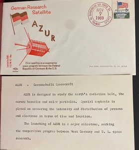 SpaceCraft Swanson #257 AZUR German Coop Research Satellite VAFB Nov 7 1969 - Picture 1 of 7