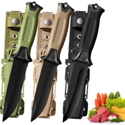 4.7''Straight Knife with Plastic Handle Versatile Fruit Cutting Camping Tool - Image 1 of 4