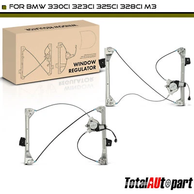 Regulador de ventana eléctrica con motor para BMW 323Ci 325Ci 330Ci delantero izquierdo y derecho Foto 1 de 4