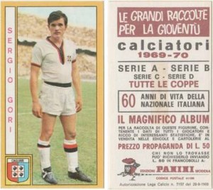 CALCIATORI PANINI 1969-70 - SERGIO GORI - CAGLIARI - 1969/1970 REC