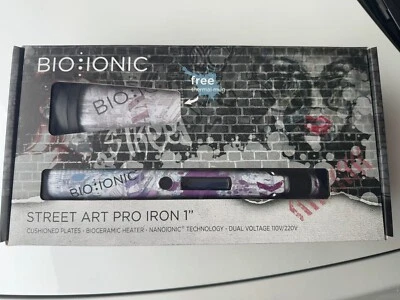 Flat Iron 1"- BIO IONIC Limited Edition Street Art - Free Mug - Image 1 of 3