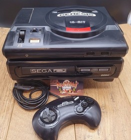 Sega Genesis Console Model 1 + Sega Cd Model 1 w/ 1 Controller - See Pic