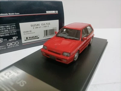 Coche Hi Story 1:43 Suzuki Swift Gundam modelo Cultus GT-i 1987 rojo Foto 1 de 4