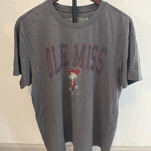 Colosseum Athletics Men's Large Ole Miss Rebels T-Shirt Gray Red Blue - Picture 1 of 8