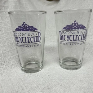Bombay Bicycle Club Restaurants & Bar Pint Glasses – Set of 2 Barware - Picture 1 of 5