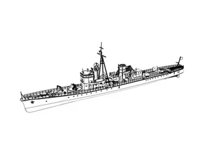 RHWS200014 1/200 Kit modellino militare Waterline IJN tipo K-3 n.1 Kusentei - Foto 1 di 3