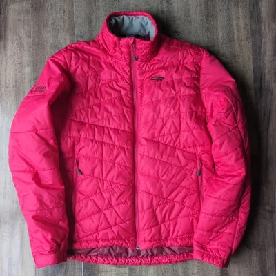 Chaqueta acolchada acolchada Primaloft Puffer rosa Outdoor Research para mujer talla grande Foto 1 de 4