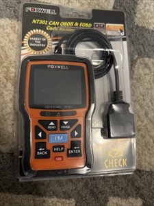 FOXWELL NT301 Motor de Coche OBD2 Lector de Código Herramienta de Escáner de Diagnóstico - Imagen 1 de 5