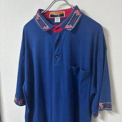 Camisa Polo CRIPPLE CREEK Vintage XL Azul Cuello Bordado Foto 1 de 4