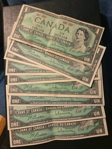 Canada Lot of 9 1967 $1 Commemorative Circulated Banknotes  - Picture 1 of 2