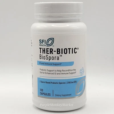 Klaire Labs SFI Health TERBIÓTICO BioSpora - 120 Cápsulas - IG y Apoyo Inmunológico Foto 1 de 4