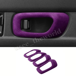 4PCS Alcantara Inner Door Handle Bowl Cover Trim For Honda Civic 2022-2025 2023 - Picture 1 of 4