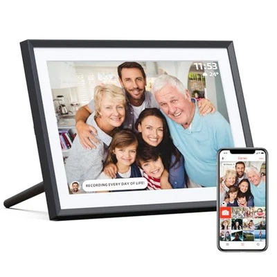 ARZOPA 10.1" FRAMEO DIGITAL PHOTO FRAME 1280X800 IPS TOUCH SCREEN P101W - BLACK - Image 1 of 4