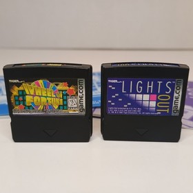 Tiger Game.Com Game Lot. Wheel of Fortune/Lights Out. Manuals Included.