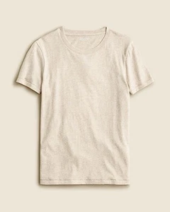 J Crew Womens Vintage Jersey Classic Fit Crewneck T-shirt Sz Medium Oatmeal Tee - Picture 1 of 3