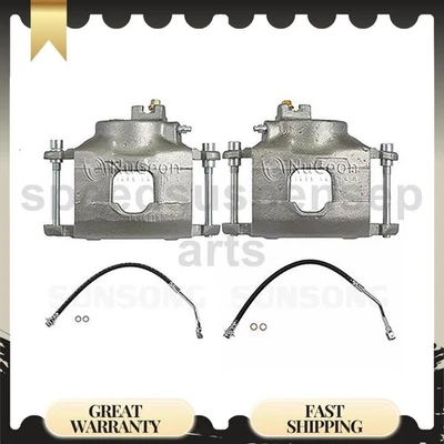 Juego de pinzas de freno delanteras manguera de freno 4 piezas para GMC K2500 K2500 Suburban 1981 Foto 1 de 4