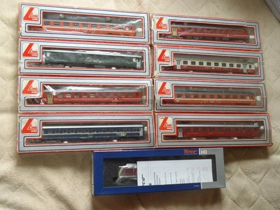 Juego de tren de 9 vagones calibre Ho Swiss Federal Railways diésel vagón de ferrocarril y vagón de pasajeros Foto 1 de 3