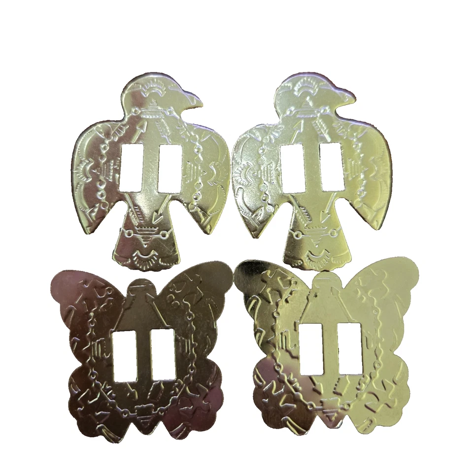 Native American Symbol Southwest Style Bolo Tie Metal Slide Bird Eagle Butterfly - Image 1 of 1