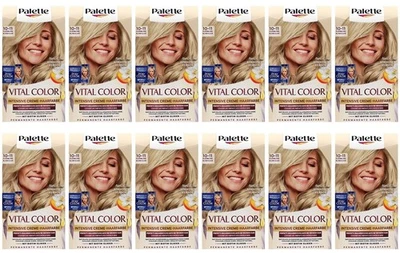 SCHWARZKOPF 12x Palette Vital Color Intensive Creme-Haarfarbe 10-11 Silberblond, 115ml