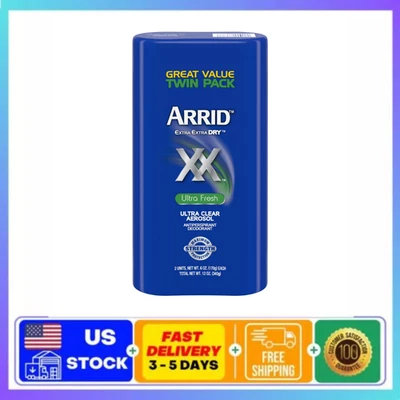 Desodorante en spray antitranspirante Arrid Extra Extra Dry Ultra Clear, paquete doble, 6 oz Foto 1 de 4
