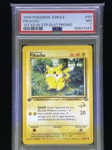 1999 PSA 7 Pikachu #60 1st Edition W Stamp Duelist Promo WOTC Pokemon Jungle - Picture 1 of 2