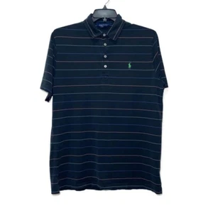 Mens Polo Ralph Lauren Blue Polo Golf Shirt Button Down Size Large - Picture 1 of 7