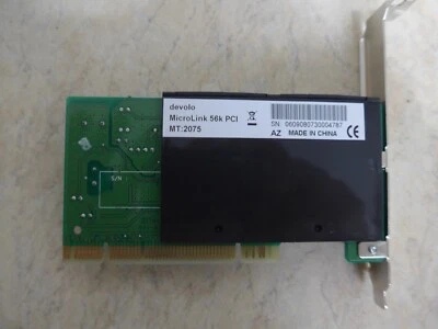 Netzwerkkarte Modem Devolo MicroLink 56k PCI, MT:2075, Modem Intern - Bild 1 von 3