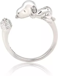 SNOOPY Happiness Ring #11 Equivalent to size 9~13 Diamond Ring Silver New - Picture 1 of 7