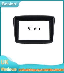 9''Stereo Radio Fascia Mask Frame&Cable For Mitsubishi Pajero Sport2 L200 Triton - Picture 1 of 5