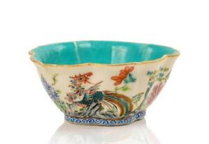Antique Chinese Tongzhi Mark And Period Famille Rose Porcelain Bowl With Phoenix